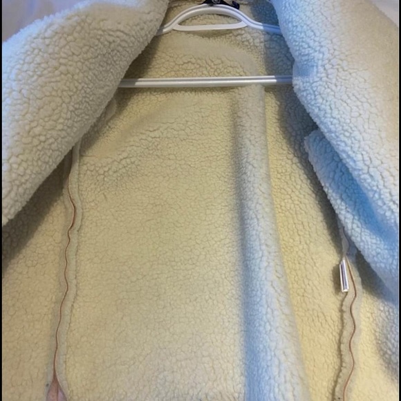 Missguided faux shearling/suede pastel color waterfall coat size XS BRAND NEW - Picture 4 of 5